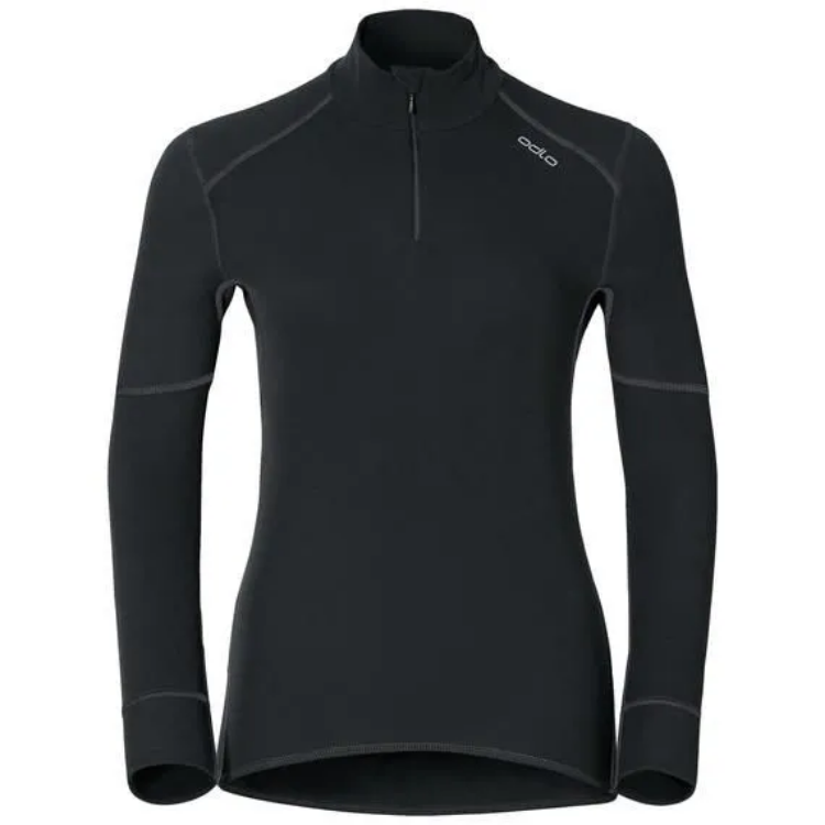 Odlo Active Originals X-Warm Top Turtle Neck 1/2 Zip L/S Women's Thermal Base Layer in Black