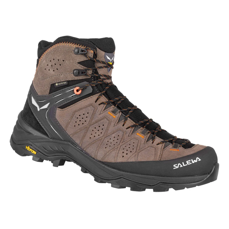 Salewa Alp Trainer 2 Mid GTX Mens Walnut Fluoro Orange