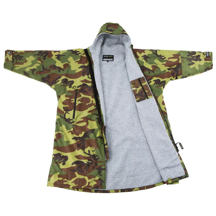 Dryrobe Advance Kid's Long Sleeve - Camo / Grey 