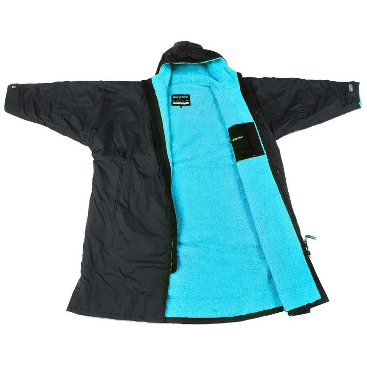 Dryrobe Advance Kid's Long Sleeve - Black / Blue 