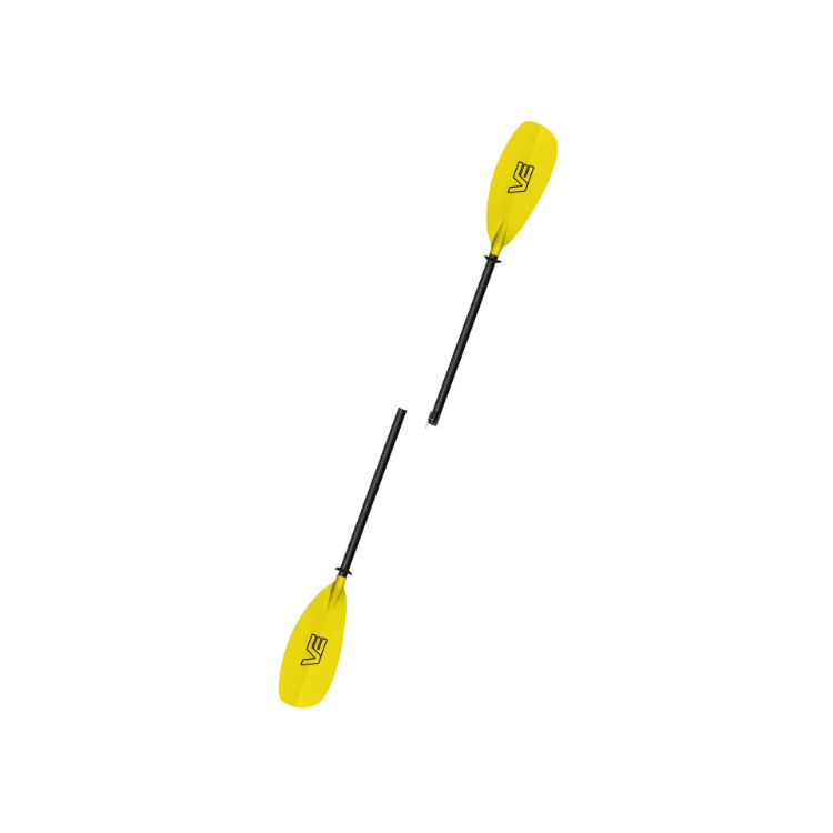 VE Paddles Explorer Glass - 2-Piece Carbon Straight Shaft - Yellow 