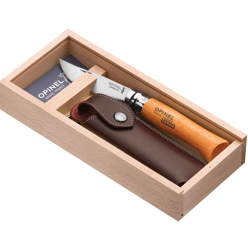 Opinel Classic Originals - Carbon Steel Knife & Pouch Gift Set