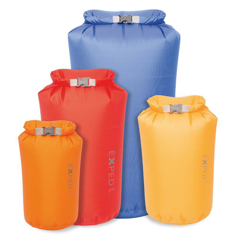 Exped Fold Dry Bag Pack of 4 Bright Colours