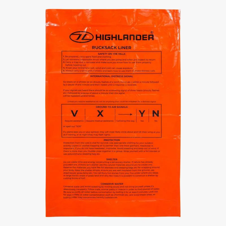 Highlander Rucksack Liner Orange
