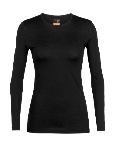 Icebreaker Women's Merino 200 Oasis Long Sleeve Crewe Thermal Top