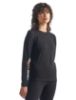 Icebreaker Women's Merino 200 Oasis Long Sleeve Crewe Thermal Top in Black