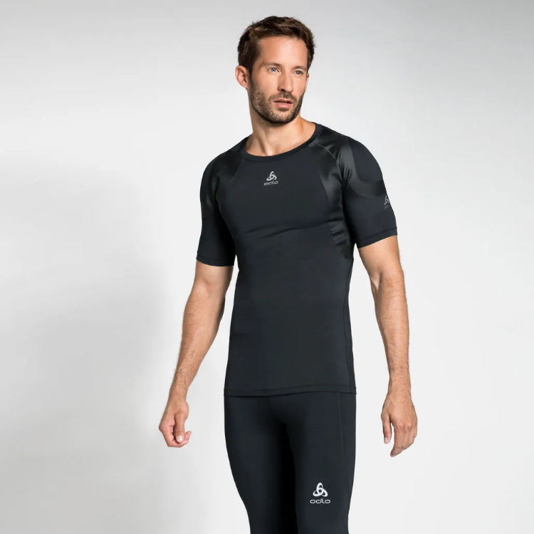 Odlo Active Spine Light Base Layer Top Thermal T-Shirt in Black