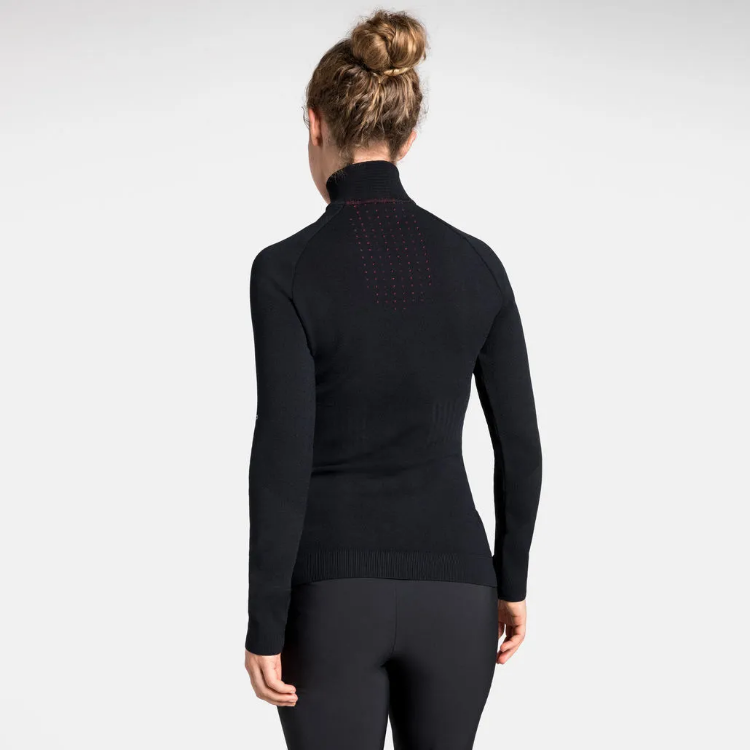 Odlo i-Thermic Midlayer 1/2 Zip Women's Thermal Top in Black