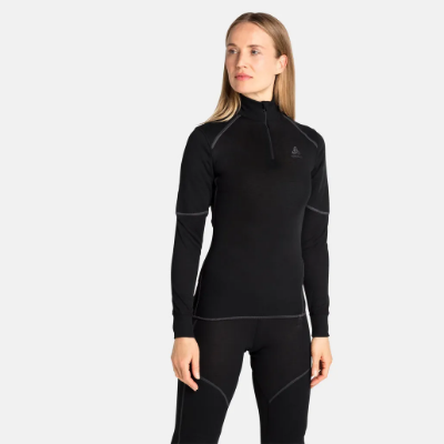 Odlo Women's ACTIVE X-WARM ECO Half-Zip Turtleneck Baselayer Top