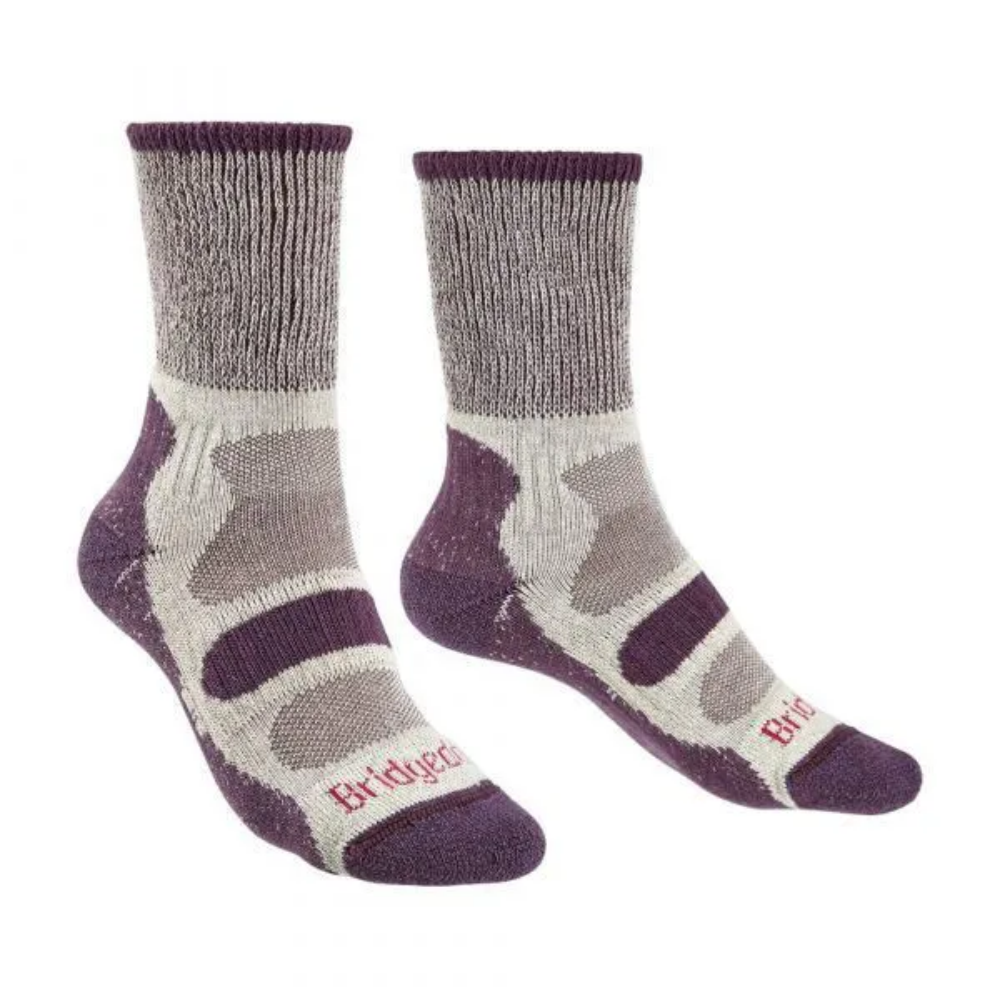 Bridgedale HIKE Lightweight Cotton Cool Comfort Women's Boot in Plum