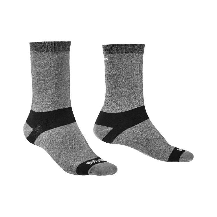 Bridgedale Liner Baselayer Coolmax 2 Pairs Men's Boot Socks in Grey