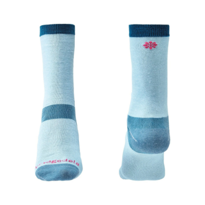 Bridgedale Liner Baselayer Coolmax 2 Pairs Women's Boot Socks in Sky Blue