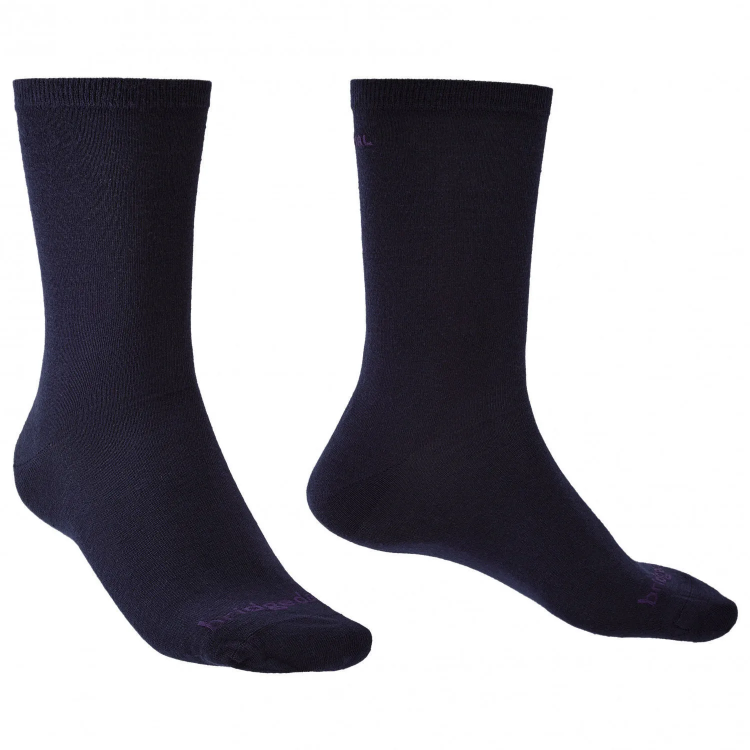 Bridgedale Liner Baselayer Thermal 2 Pairs Unisex Boot Socks in Navy