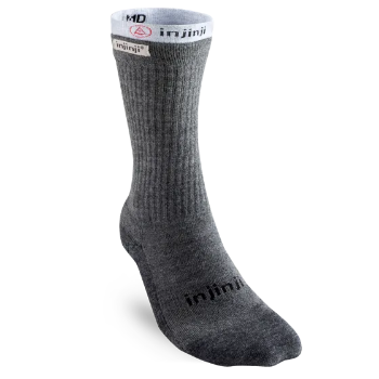 Injinji Liner + Hiker Crew Socks in Charcoal