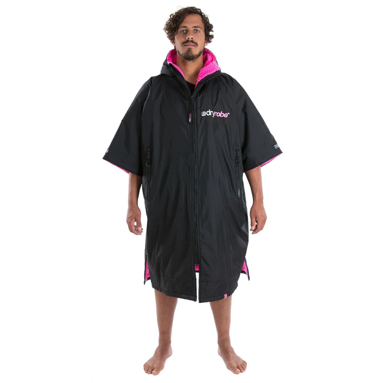 Dryrobe Advance Short Sleeve Black / Pink 