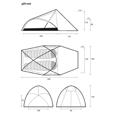 Lightwave g20 trek 2 Man Tent