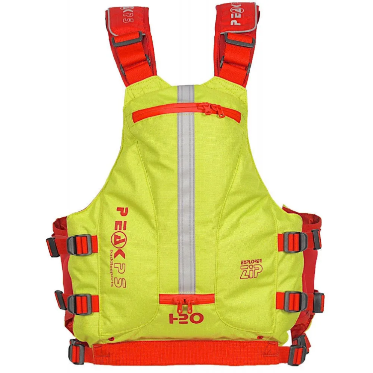 Peak PS Explorer Zip Women's PFD - Lime / Red 