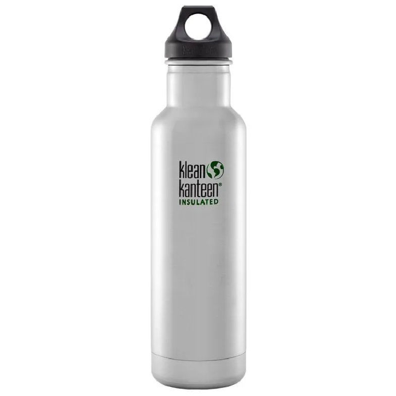 Klean Kanteen Vacuum Insulated Classic with Loop Cap in Brushed Stainless