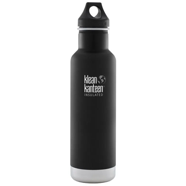 Klean Kanteen Vacuum Insulated Classic with Loop Cap in Black