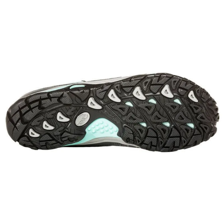 Oboz Women's Sapphire Low Bdry - Wide Walking Shoes in OB-Charcoal/Beach Glass