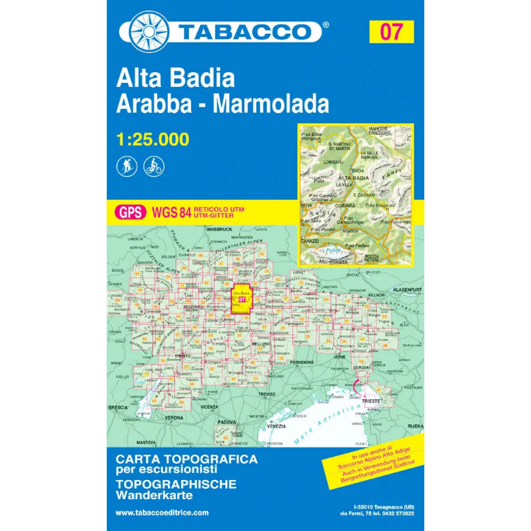 Tabacco Dolomites 1:25 000