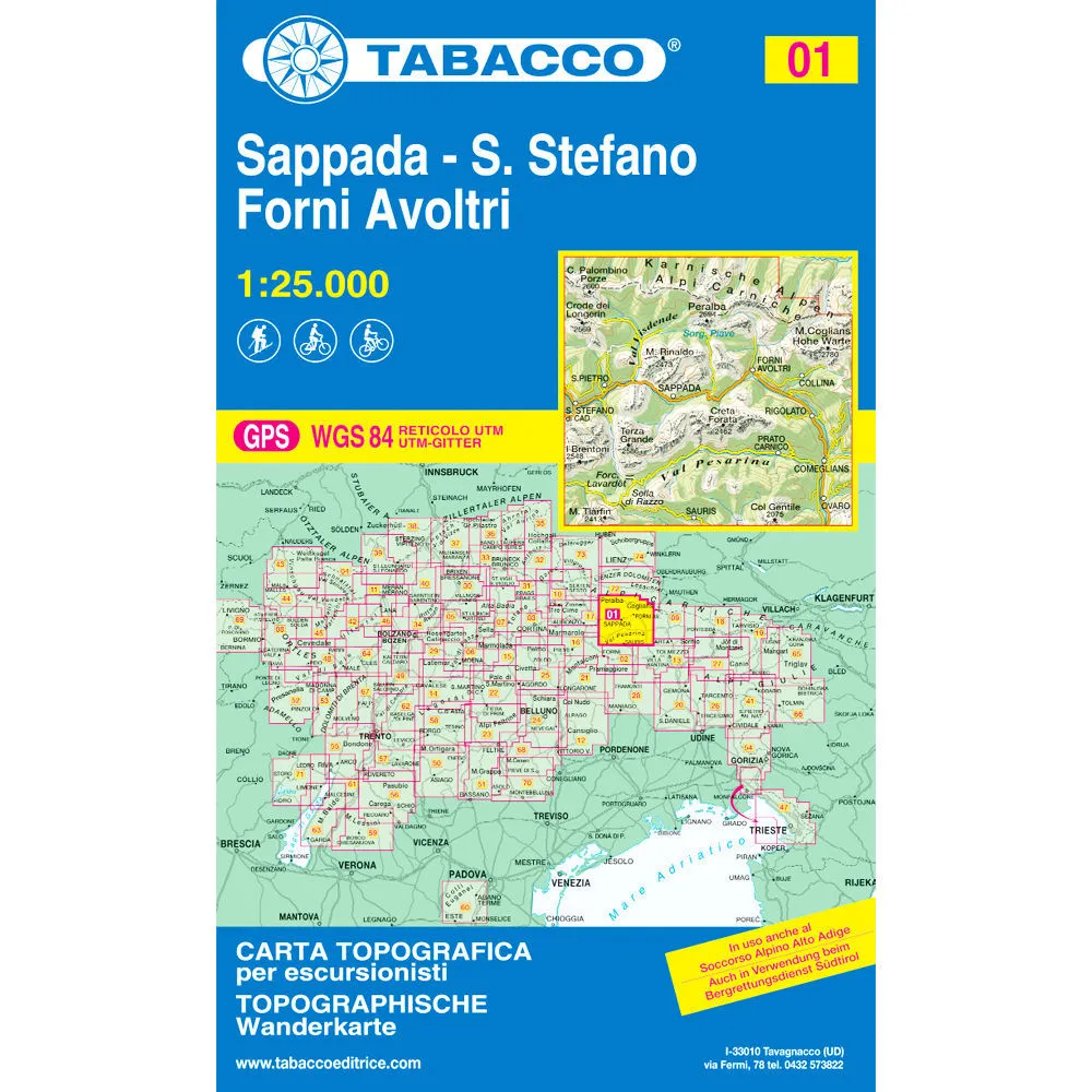Tabacco Dolomites 1:25 000