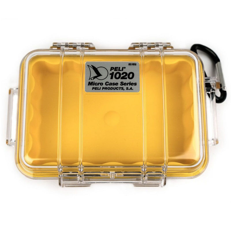 Peli Cases 1020 Microcase in Clear Yellow
