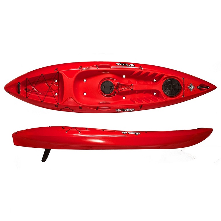 Tootega Kinetic 100 Club Sit On Top Kayak in Firebrick Red
