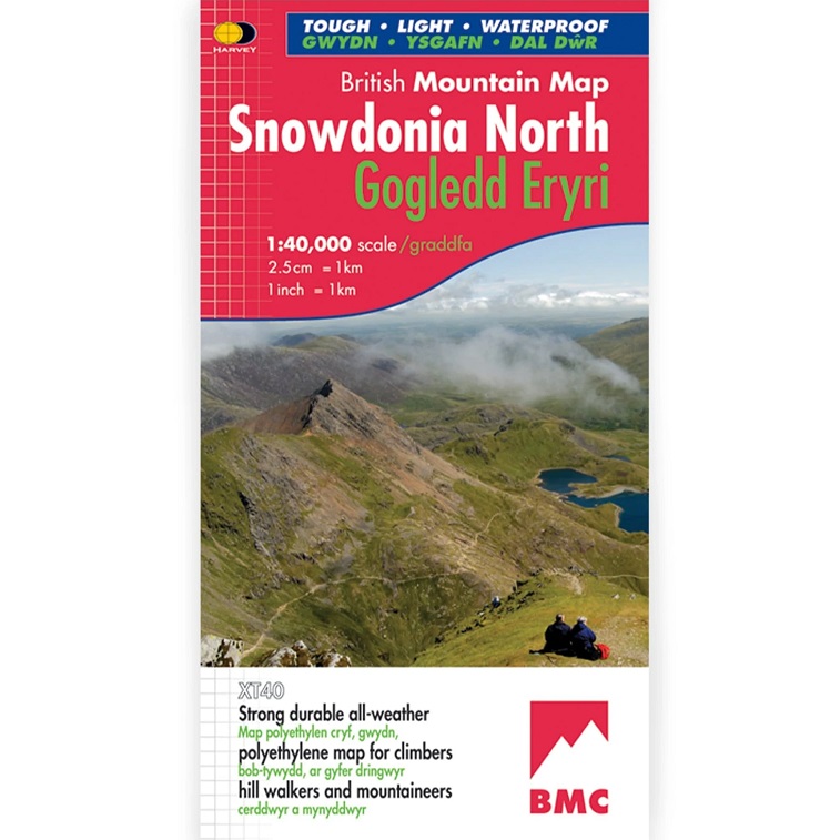Harvey Maps British Mountain Maps (BMC) 1:40 000 Snowdonia North