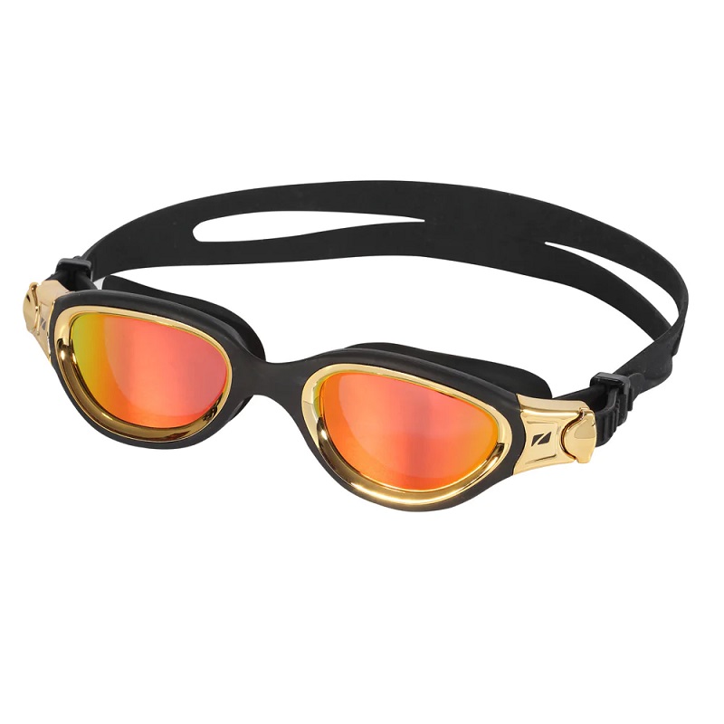 Zone3 Venator-X Goggles in Black / Metallic Gold - Lens Polarized Revo Gold