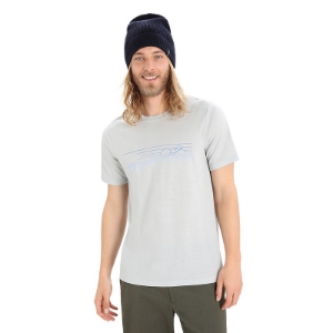 Icebreaker Men's Merino Tech Lite II Short Sleeve T-Shirt Ski Stripes