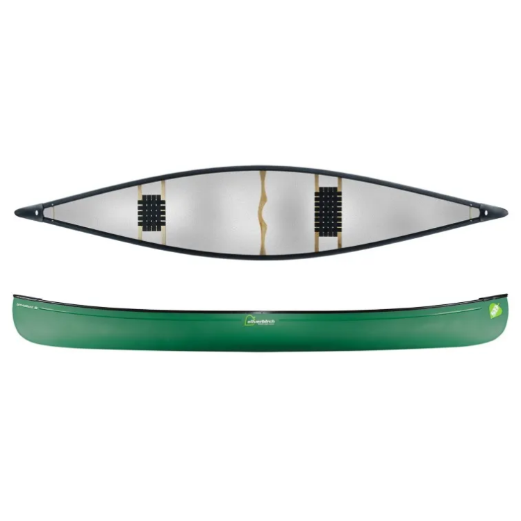 Silverbirch Canoes Broadland 16 Duracore Plus - Forest Green - Wood / Web Seats 