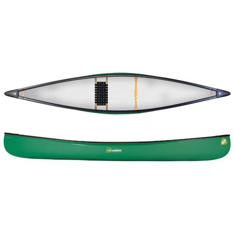 Silverbirch Canoes Firefly 14 Solo Duracore Plus - Forest Green - Wood Web Seat
