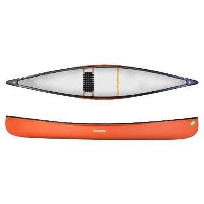 Silverbirch Canoes Firefly 14 Solo Duralite - Burnt Orange - Wood Web Seat 