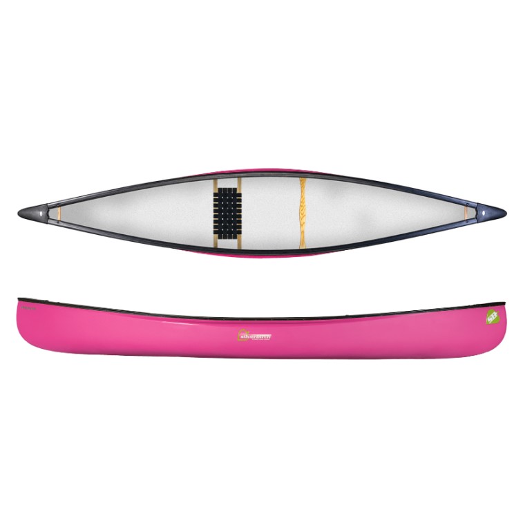 Silverbirch Canoes Firefly 14 Solo Duralite - Candy Pink - Wood Web Seat 