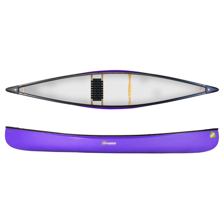 Silverbirch Canoes Firefly 14 Solo Duralite - Purple - Wood Web Seat 