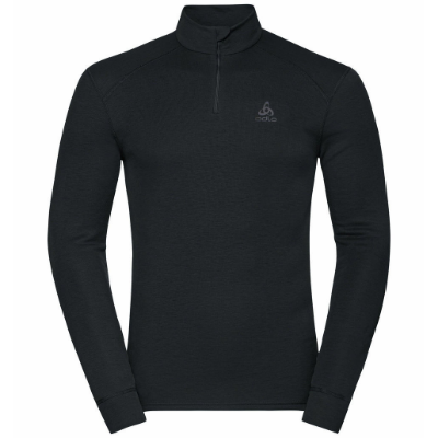 Odlo Men's ACTIVE WARM ECO Half-Zip Turtleneck Baselayer Top