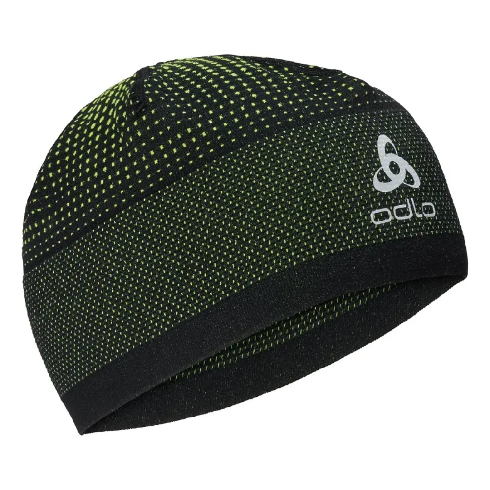 Odlo VELOCITY CERAMIWARM Hat in Black Safety Yellow