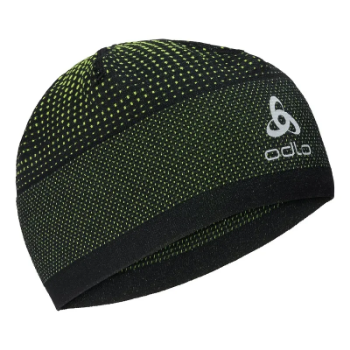 Odlo VELOCITY CERAMIWARM Hat in Black Safety Yellow