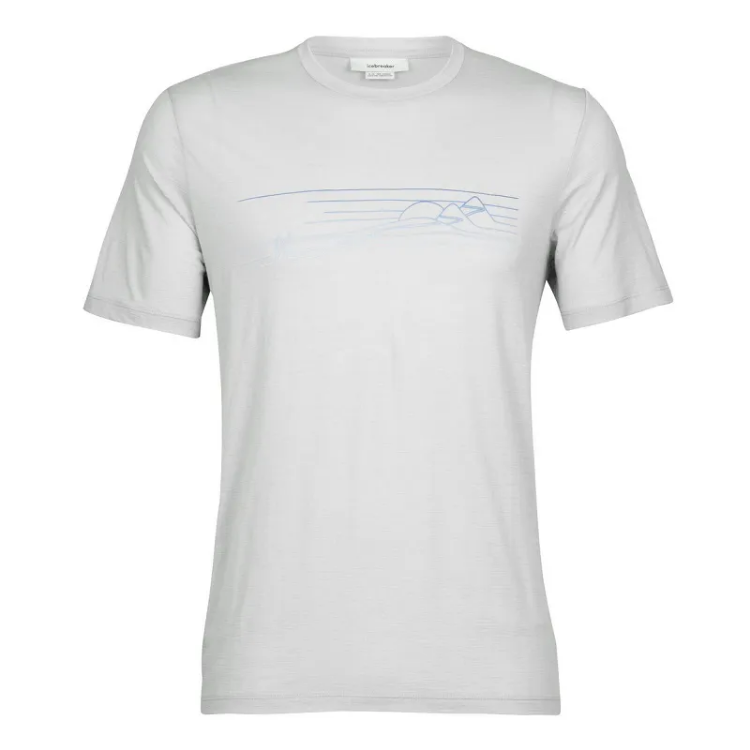 Icebreaker Men's Merino Tech Lite II Short Sleeve T-Shirt Ski Stripes