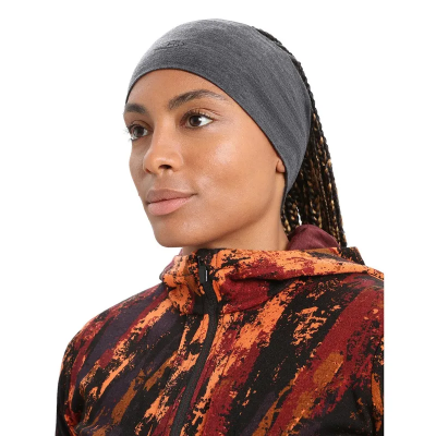 Icebreaker Unisex Merino Chase Headband in Jet Heather