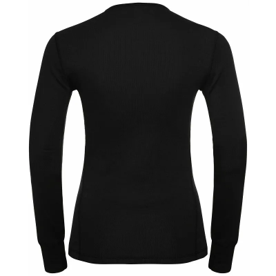 Odlo Women's ACTIVE WARM ECO Long-Sleeve Baselayer Top in Black