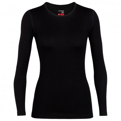 Icebreaker Women's Merino 260 Tech Long Sleeve Crewe Thermal Top in Black Icebreaker Women's Merino 260 Tech Long Sleeve Crewe Thermal Top in Black