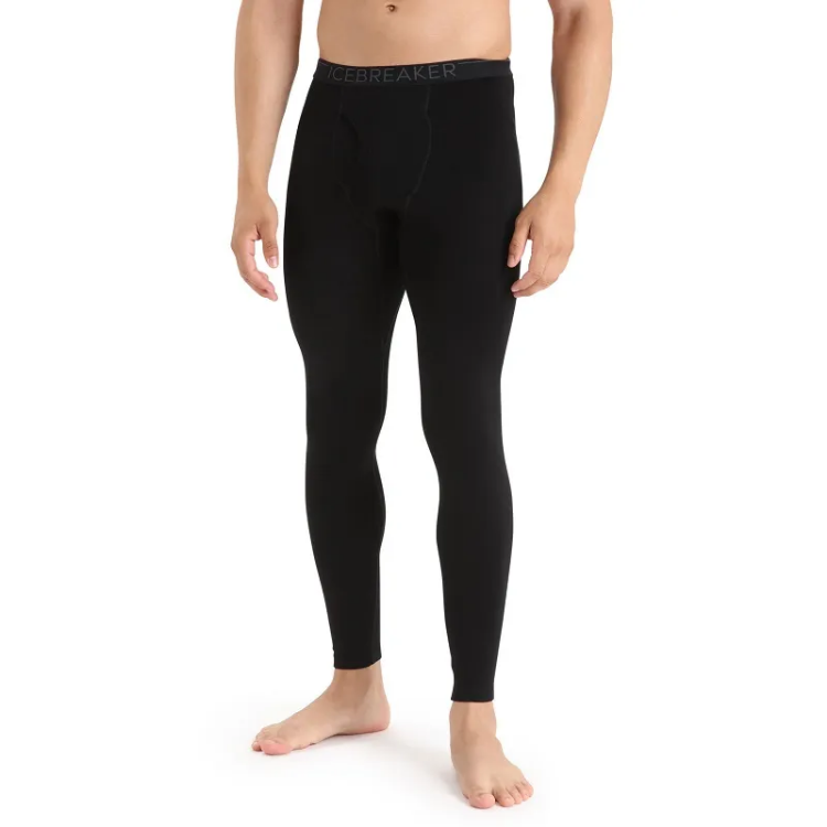 Icebreaker Men's Merino 260 Tech Thermal Leggings with Fly in Black