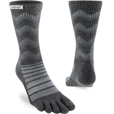 Injinji Outdoor Midweight Crew Socks in Slate Injinji Outdoor Midweight Crew Socks in Slate