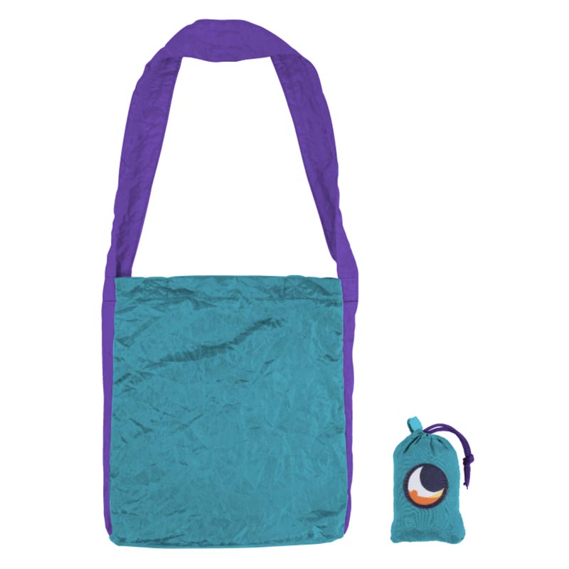 Ticket To The Moon Eco Bag Small Turquoise Purple