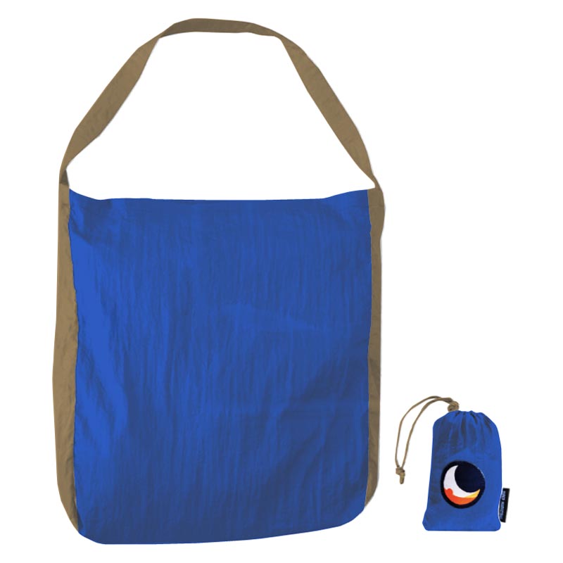 Ticket To The Moon Eco Bag Large Royal Blue Brown