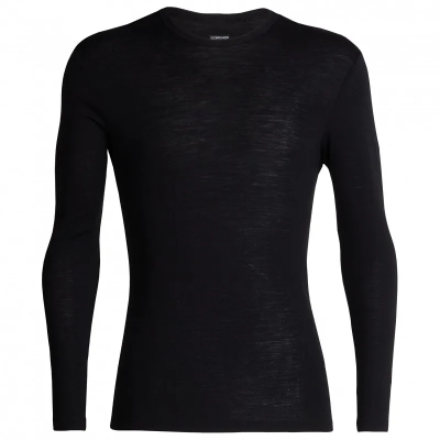 Icebreaker Men's Merino 175 Everyday Long Sleeve Crewe Thermal Top in Black Icebreaker Men's Merino 175 Everyday Long Sleeve Crewe Thermal Top in Black