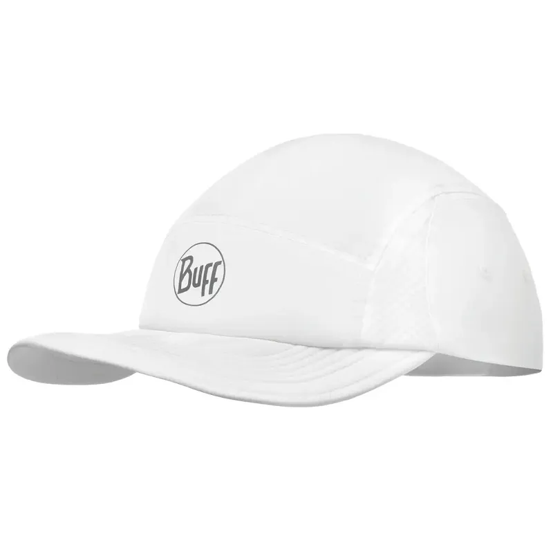 Buff 5 Panel Go Cap in Solid White