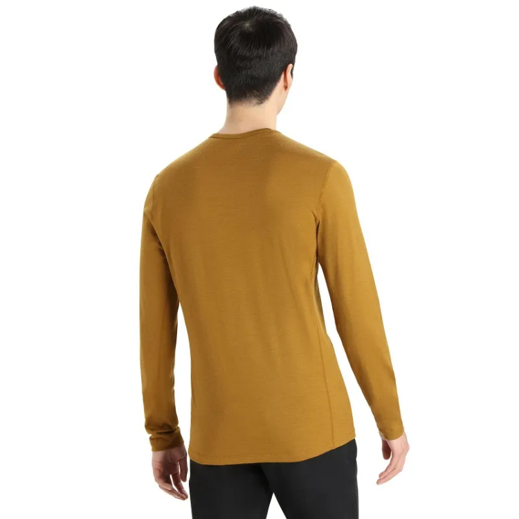 Icebreaker Men's Merino 200 Oasis Long Sleeve Crewe Thermal Top Ski Stripes